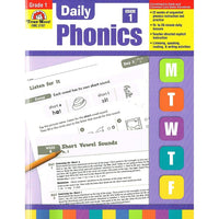 Evan-Moor "Daily Phonics" Grade 1 Book, Language Arts/Reading (EMC2787)-Ages 6 - 7 years and grade 1st