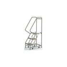 Tri-Arc Manufacturing Aluminum Rolling Ladder, Step Width: 16", Step Type: Ribbed, No. of Steps: 3 (WLAR103164)-No. of Steps: 3