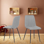 My Home My Living Polyester Side Chair - Grey - 2 Pack-For residential use
