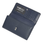 Club Rochelier Ladies Clutch Wallet with Checkbook & Gusset - Navy-27 Credit card slots