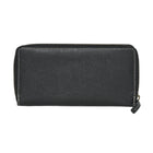 Roots Ladies Slim Bifold Zipper Around Wallet - Black-1 Slot Pocket