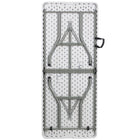 Flash Furniture 30"W x 72"L Bi-Fold Granite Plastic Folding Table - White-330 lb. Static Load Capacity