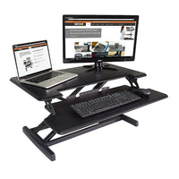 Victor Height Adjustable Compact Standing Desk with Keyboard Tray (DCX610)-Transforms any sit down desk into a sitting OR standing desk