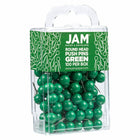 JAM Paper Colorful Push Pins - Round Head Map Thumb Tacks - Green - 100 Pack-Quantity: 100 Push Pins