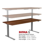 DecentLiving 60" Electric Sit/Stand Desk - Solid Walnut-Responsibly harvested and sustainable hardwood