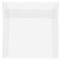 JAM Paper 6 x 6 Square Envelopes, Clear Translucent Vellum, 1000 Pack (GTGN515B)-Clear
