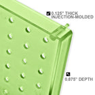 Azar Displays 44" x 13.5" Pegboard 1-Sided Wall Panel, Translucent Green, 2 Pack-Translucent Green