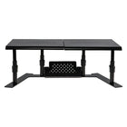 Allsop Metal Art ErgoTwin Adjustable Monitor Stand - Black-Integrated phone/tablet holder