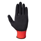 Forcefield High Dexterity Work Gloves - Palm Coated - Large - Red & Black-Wrinkled palm for enhanced grip