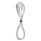 Powerology 6' USB C Braided & Sync Type C to USB A Charger Cable for Smartphones & Tablets - Silver-Braided for extra durability