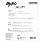 Expo Magnetic Dry-Erase Caddy-Kit includes caddy, 1 eraser and 4 low-odour chisel-tip markers, one each of black, blue, red and green