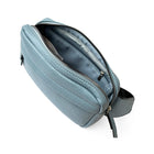 Nicci Waist Bag with Web Strap - Powder Blue-Main Zip Compartment