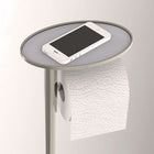 Ovo Toilet Caddy, Chrome-Features top tray with rubber pad for electronic devices or personal wipes