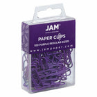 JAM Paper Colored Standard 1" Paper Clips - Purple - 2 Packs of 100-Size: 1 inch (Standard/Regular)