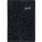 Staples Undated Wirebound Weekly Planner - Black - 8" x 11" - Bilingual-12-months: January - December (undated)