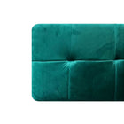 Plata Decor Cisne Chrome Bench with Velvet Top - Green-No assembly required