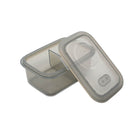 Minimal Silicone Bento Lunch Box - Grey - 900ml - Set of 2-BPA, BPS, PVC Free