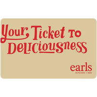 Earls Restaurants $50 Gift Card-Air Miles cannot be collected on Gift Card purchases.
