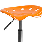 Flash Furniture Vibrant Orange Tractor Seat & Chrome Stool-Pneumatic Seat Height Adjustment