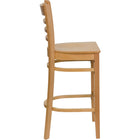 Flash Furniture HERCULES Series Ladder Back Natural Wood Restaurant Barstool-Ladder Back Design