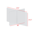 Mark Maker 4 Way Table Divider - 47.5" L x 36" W x 31.5" H - 1/4" clear acrylic - no pass throughs-Made from 1/4” clear acrylic.