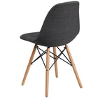 Flash Furniture Elon Series Siena Fabric Chairs with Wooden Legs - Grey - 2 Pack-Waterfall Seat reduces pressure on your legs