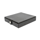 Ashlin Tivoli Six-Pen Box with Flap and Button – Black-You can hold up to six pens in this pen box. Perfectly designed for the executive desk. Elegant and memorable gift for the new executive, new graduate or pen connoisseur