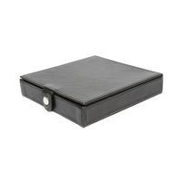 Ashlin Tivoli Six-Pen Box with Flap and Button – Black-You can hold up to six pens in this pen box. Perfectly designed for the executive desk. Elegant and memorable gift for the new executive, new graduate or pen connoisseur