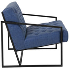 Flash Furniture HERCULES Madison Series Retro Blue LeatherSoft Tufted Lounge Chair-Slanted Arms