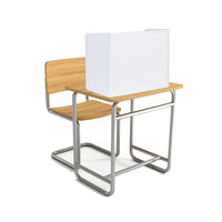 Mark Maker Coroplast Desk Partition - 18.5"H - White-Sneeze guards can be placed on students desktop to block airborne droplets