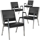 Flash Furniture HERCULES Series Black Antimicrobial Vinyl Bariatric Medical Reception Arm Chair-1500 lb. Static Weight Capacity