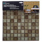 Truu Design 3D Square Peel and Stick Wall Tiles, 11.8 x 11.8 inches, Metallic Gold, 6 Pieces-Premium quality tiles: wall peel and stick backsplash tiles are made of high-quality, durable eco-friendly PVC plastic, water-resistant and mold resistant which never turn yellow with time