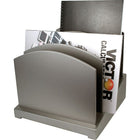 Victor Wood Incline File Desk Organizer, Classic Silver (S8601)-Dimensions: 9.5" x 9.63" x 8.75"