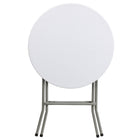 Flash Furniture 24" Round Granite Plastic Folding Table - White-2' Folding Table