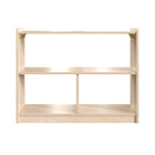 Flash Furniture Bright Beginnings Commercial Grade 3 Section Modular Wooden Classroom Open Storage Unit, Kid Friendly - Natural-3 Section Extra Wide Modular Wooden Classroom Storage Unit