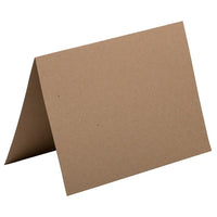 JAM Paper Blank Foldover Cards, A7 size, 5 x 6.63, 60lb Brown Kraft Paper Bag Recycled, 50 Pack (530910832g)-Brown