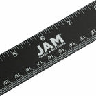 JAM Paper Stainless Steel Ruler with Non-Skid Backing - 12" - Black - 12 Pack-Ruler is semi flexible, has rounded corners and features a non-skid cork backing so it will stay put when used on all surfaces