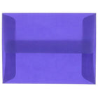 JAM Paper A2 Invitation Envelopes, 4.38 x 5.75, Purple Translucent Vellum, 50 Pack (PACV607I)-Primary blue translucent envelope