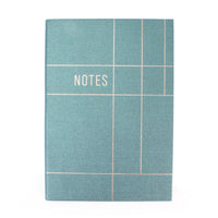 Staples Grid Fabric Journal - Teal - 6" x 8"-Fabric cover - Teal