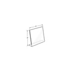 Azar Displays Vertical Slanted, L-Shape Acrylic Sign Holder, 5" x 6", 10 Pack (112724)-Made from acrylic