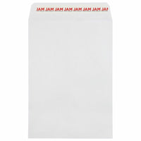 JAM Paper 7.5" x 10.5" Open End Catalog Envelopes with Peel and Seal Closure - 50 Pack -Colour: White