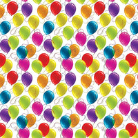 Millbrook Studios Birthday Flat Wrap, Balloons, 12 Pack (57020)-Each sheet is 19" x 27"