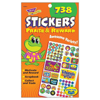 Trend Enterprises Stickers Pad, Praise and Reward, 4428 Pack-Size: 9 1/2" x 5 3/4"