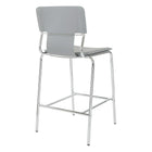 Avenue Six 26" Dorado Vinyl with Chrome Base Counter Stools, Grey, 2 Pack-Seat Height 26"