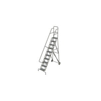 Tri-Arc Roll & Fold Rolling Ladder, 10 Step, 106" Height, Perforated (KDRF110166)-Frame Material: Steel