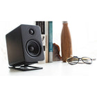 Kanto S2 Desktop Speaker Stands for Small Speakers, Black, 2 Pack-Painted aluminum construction
