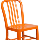 Flash Furniture Orange Metal Indoor-Outdoor Chair-Adjustable Floor Glides