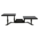Allsop Metal Art ErgoTwin Adjustable Monitor Stand - Black-Supports proper ergonomics for viewing screens to help alleviate neck strain
