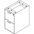 Office Star Napa Collection File/File Pedestal, Assembled, Cherry-Impact-resistant 3mm PVC edges