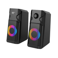 Havit SK204 Designed for Gamers, USB powered, RGB Lights Speaker - Black-Type: PC USB speaker